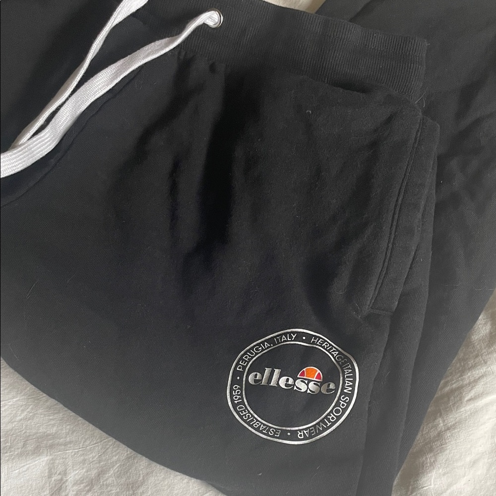 Ellesse Black Sweatpants with Logo